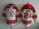 Boston Red Sox #24 David Price Cream Sawyer Hooded Sweatshirt MLB Hoodie,baseball caps,new era cap wholesale,wholesale hats